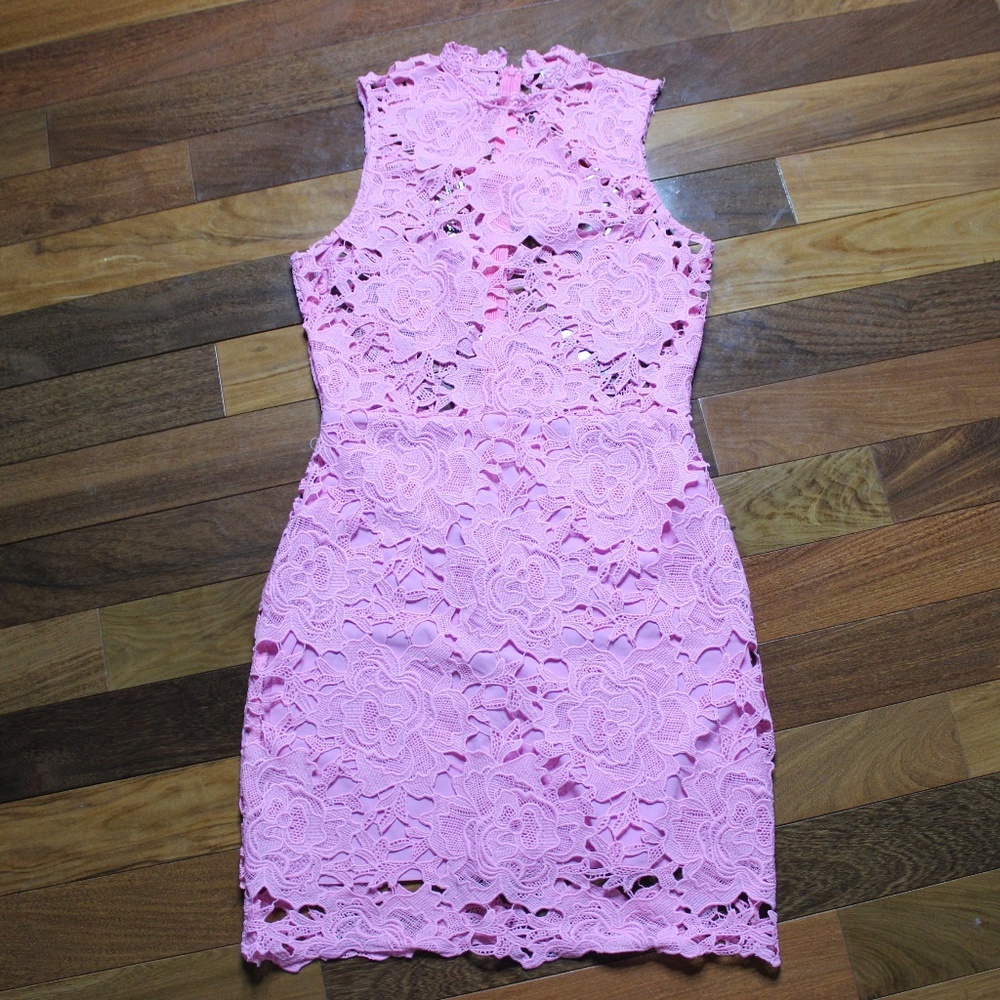 TOBI Pink Lace Dress
